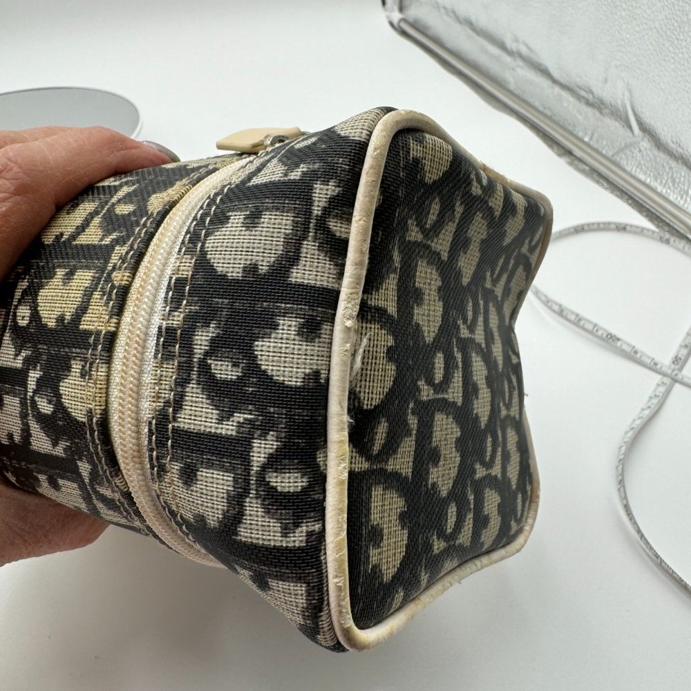Christian Dior-Authentic- Vanity Trotter Canvas Cosmetic Pouch Black - Picture 8 of 13